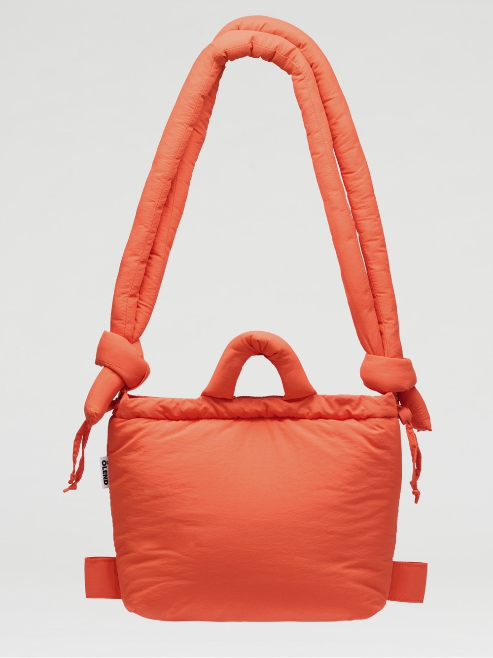 Olend Compact Ona Soft Bag in Coral Adjustable Crossbody Backpack Commuter Work